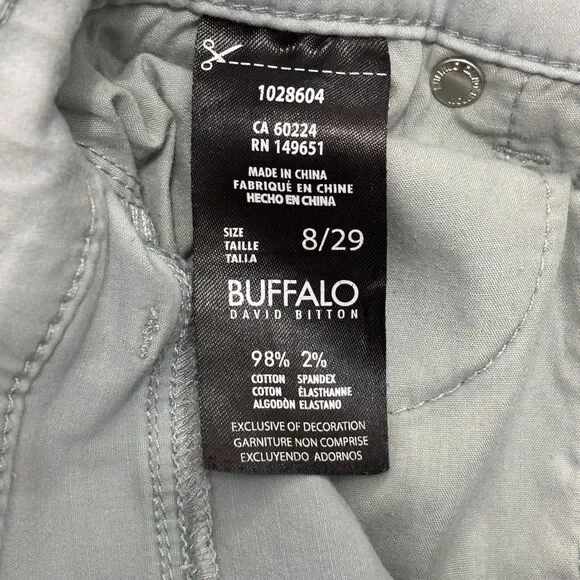 Buffalo David Bitton Daily Mid-Rise Stretch Skinny Ankle Pants 8/29 Light Blue - Picture 7 of 7